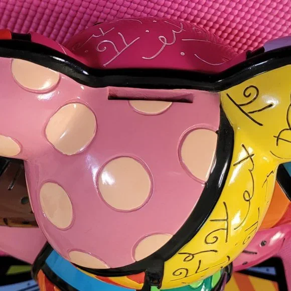 SOLD - XL 10"H Piggy Bank ROMERO BRITTO 'Hope Bear' Retired and Rare - Picture 10 of 16